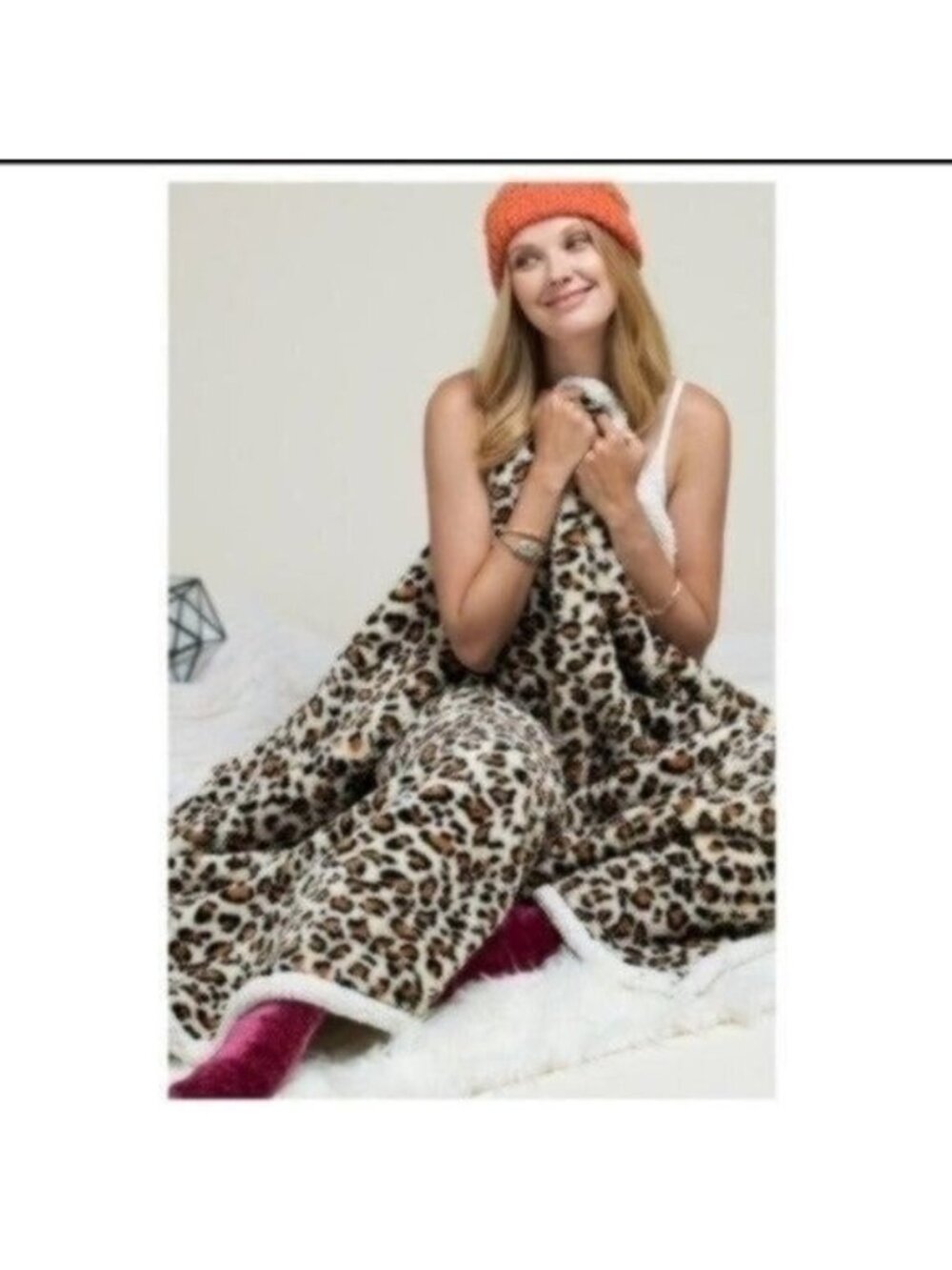 RUGGINE SOFT & COZY DOUBLE SIDED SHERPA & LEOPARD PRINT BLANKET/THROW